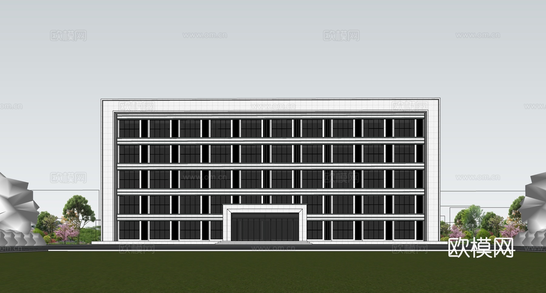 现代学校建筑 学校宿舍建筑 公寓建筑 人才公寓su模型