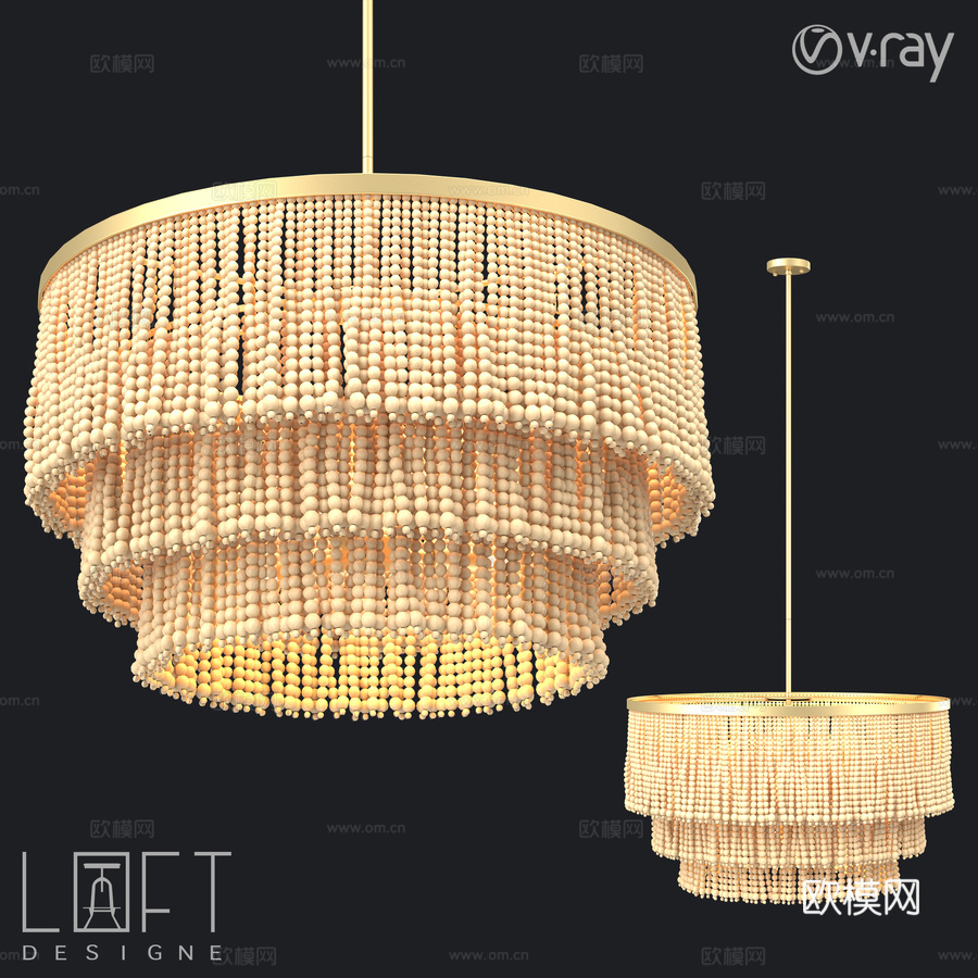 吊灯 LoftDesigne 1072 型号3d模型下载