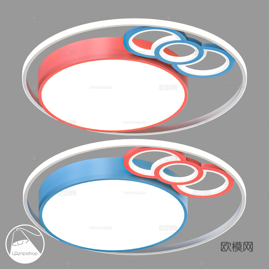 LampsShop.ru PL3234 吊灯 Hello L3d模型下载