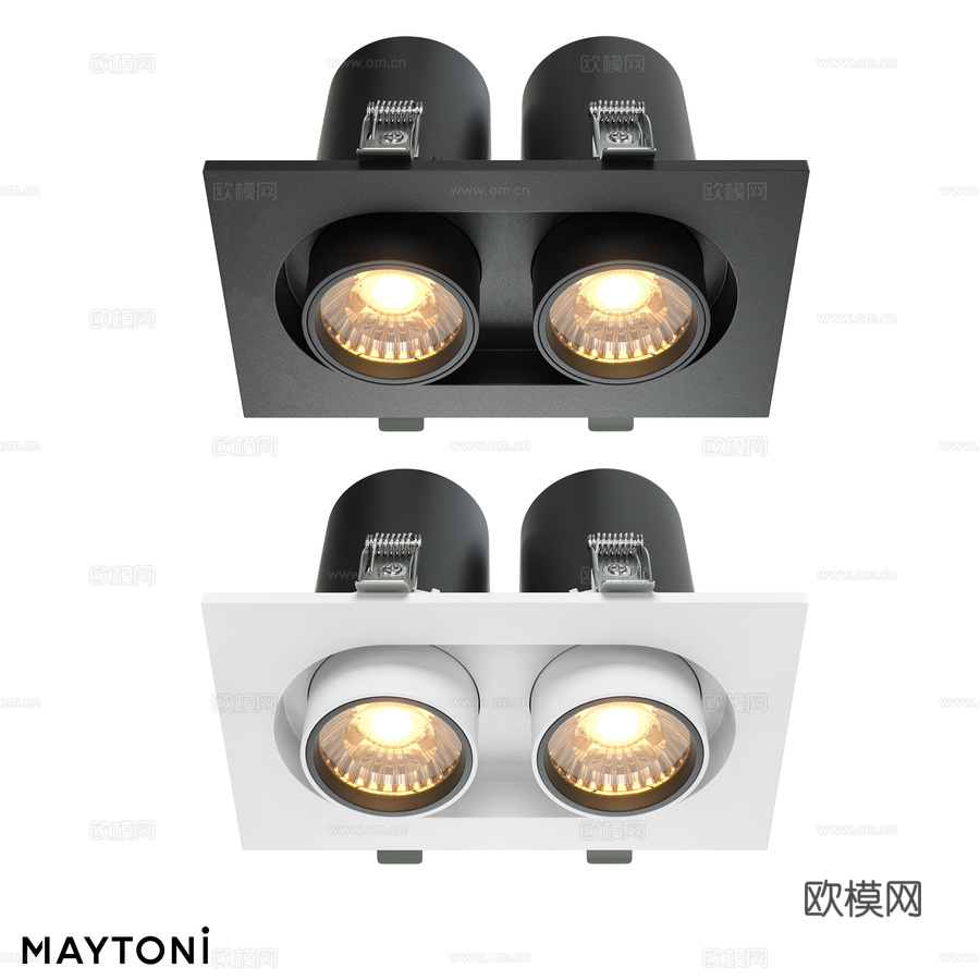嵌入式灯具 Hidden DL045-02-10W3K-B;3d模型下载