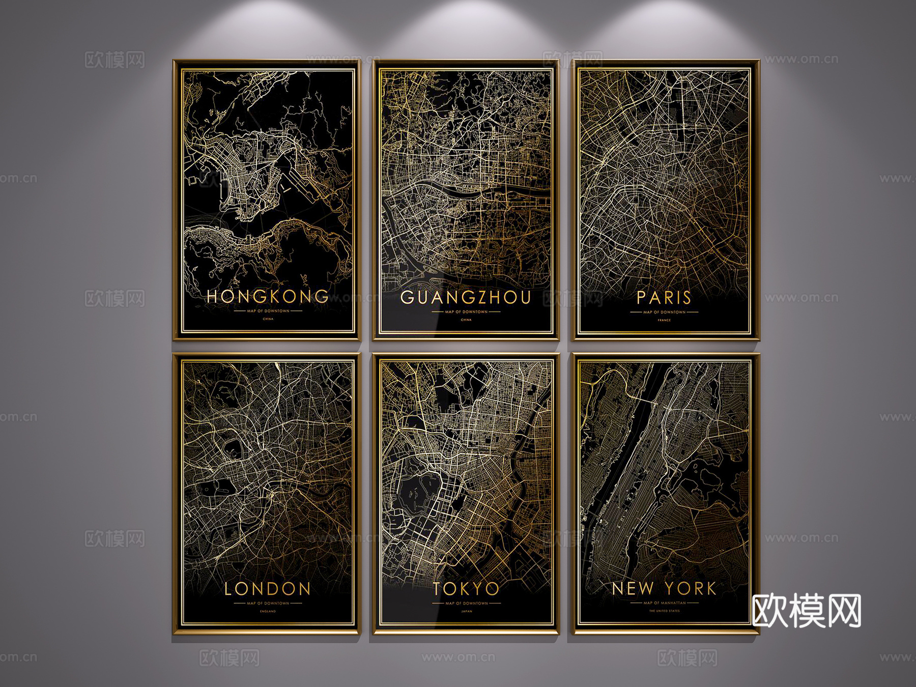 欧式挂画3d模型下载（渲染图1）