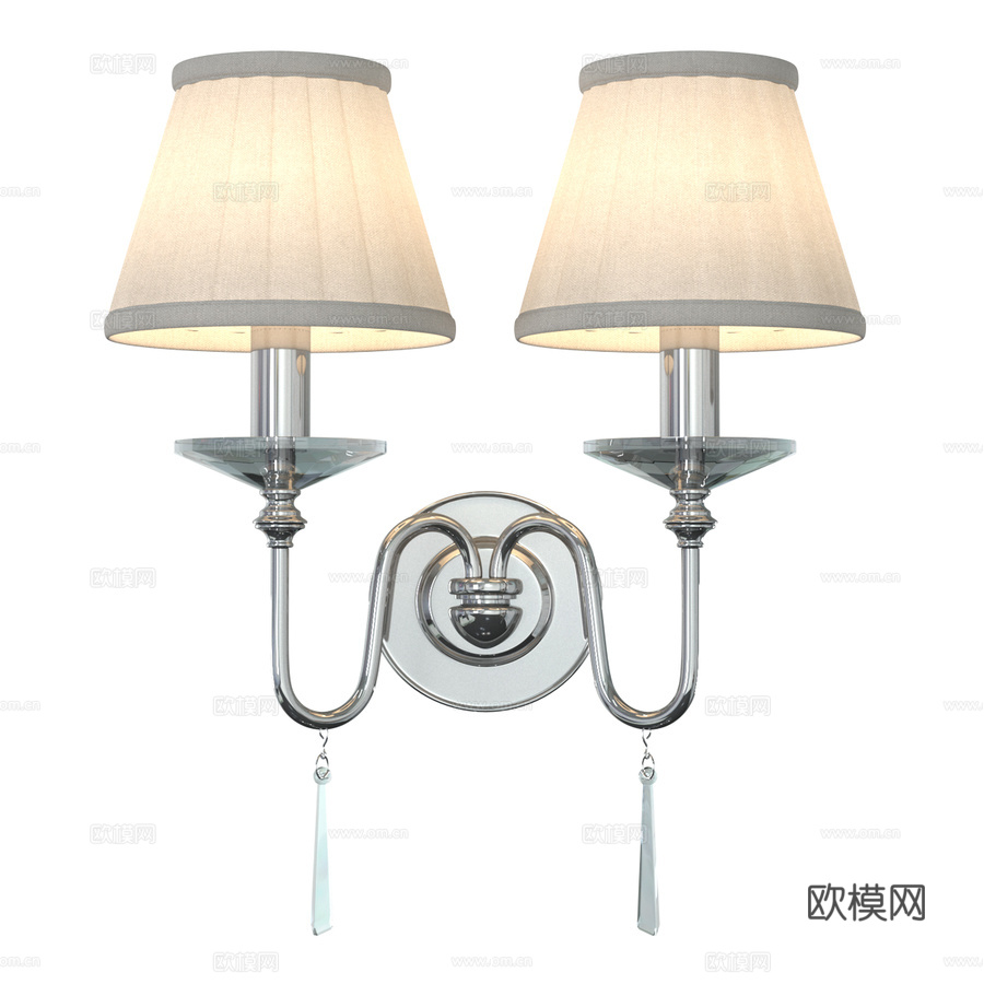 Elstead Lighting 壁灯 FP2-POL-NI3d模型下载