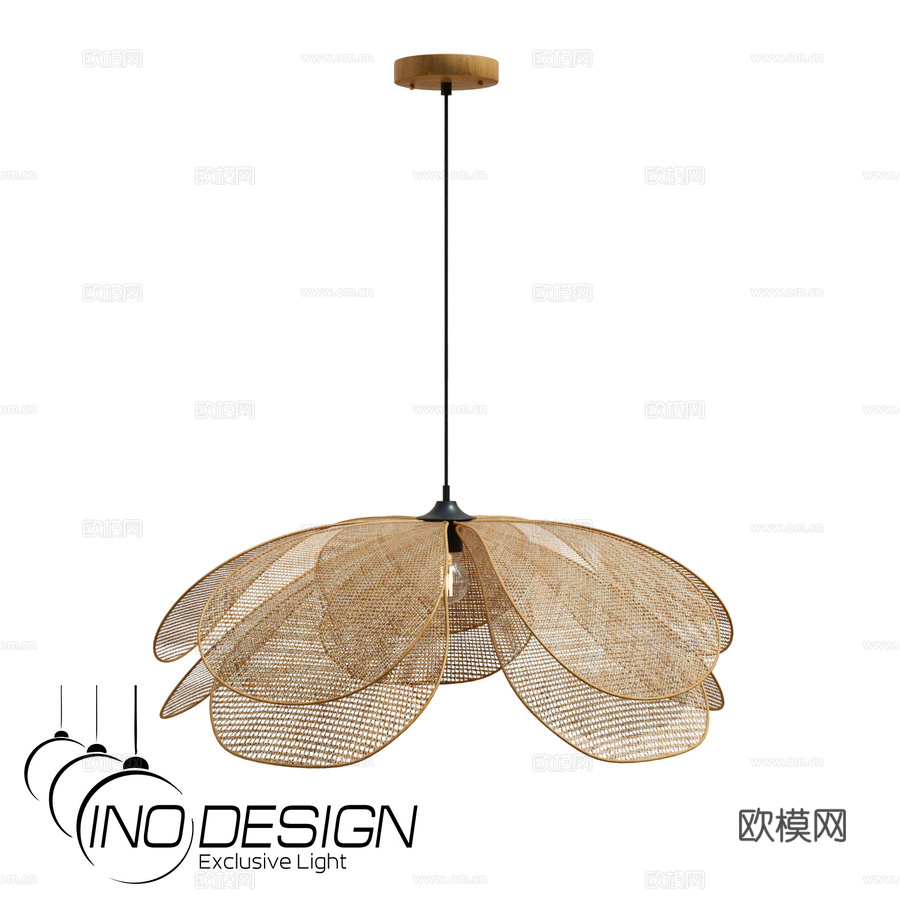OM Inodesign 藤编花卉灯 44.80123d模型下载