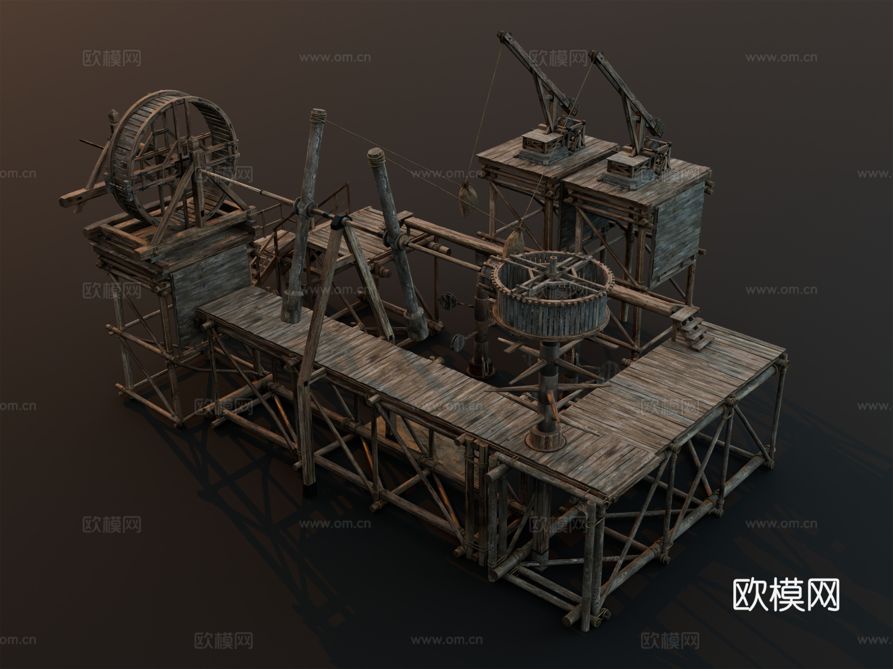 中世纪训练器械 复古训练场地 训练场地 士兵训练场地su模型
