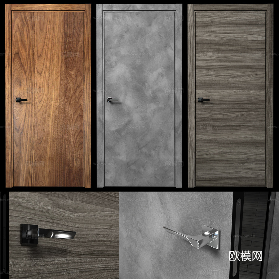 AurumDoors钚系列1号室内门3d模型下载