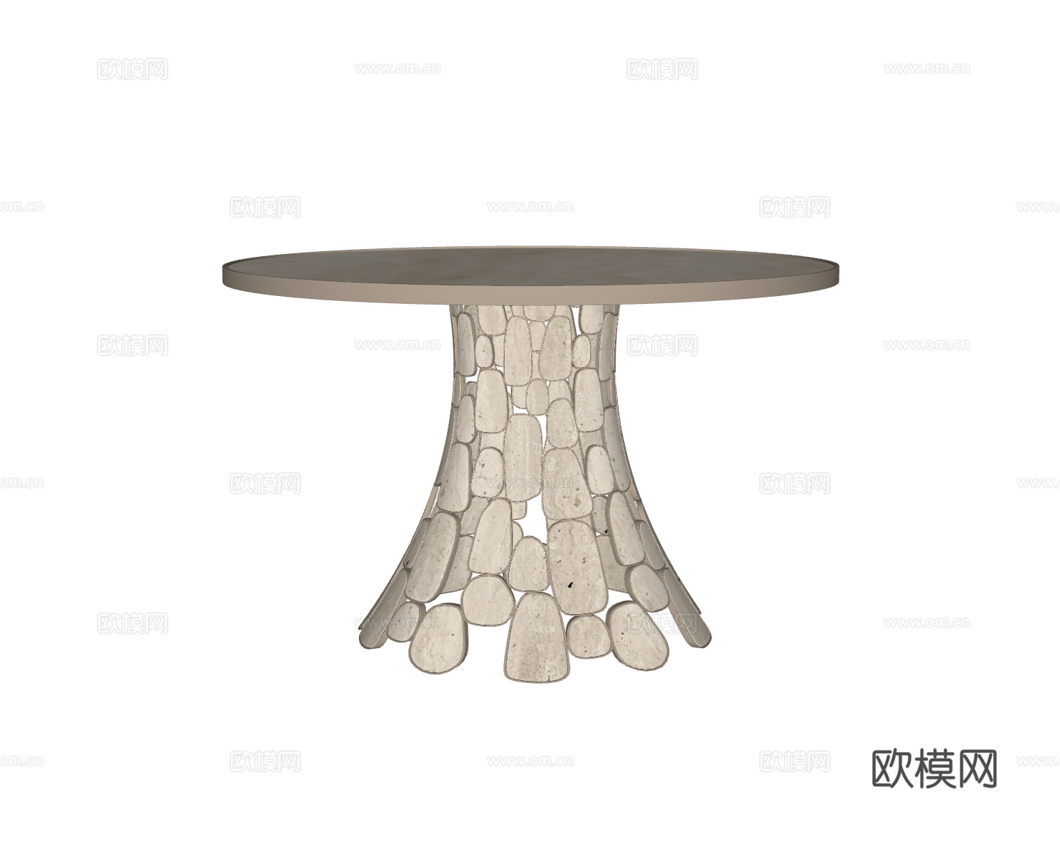 意式轻奢餐桌su模型