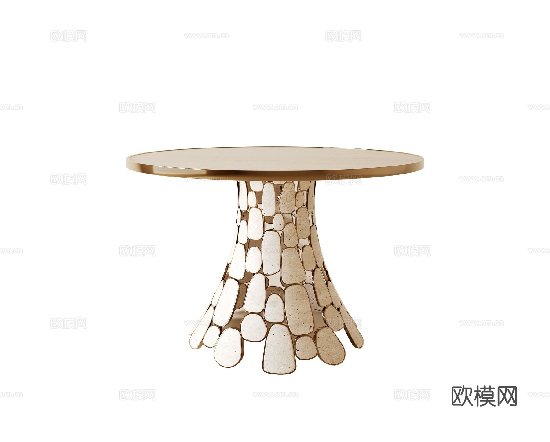 意式轻奢餐桌su模型