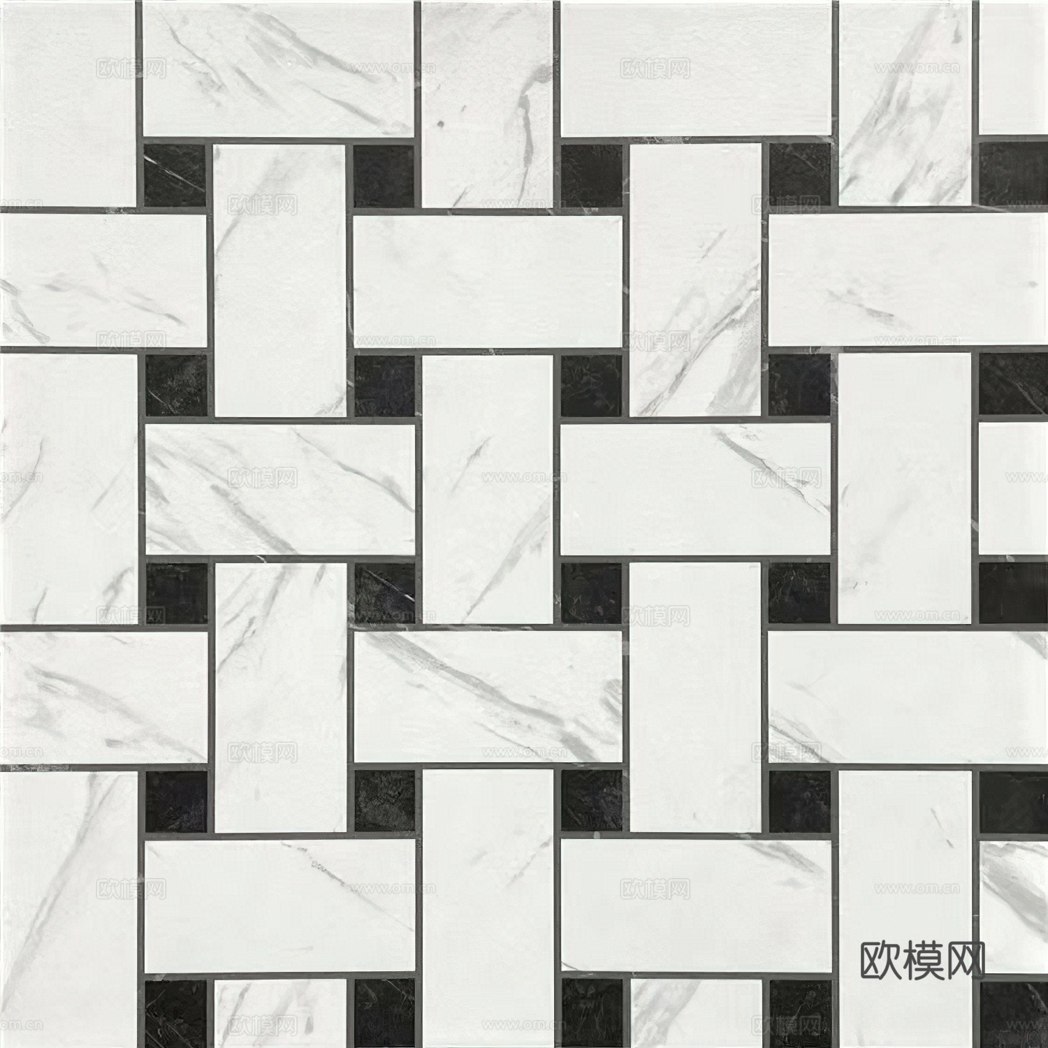 法式复古几何花砖艺术砖贴图