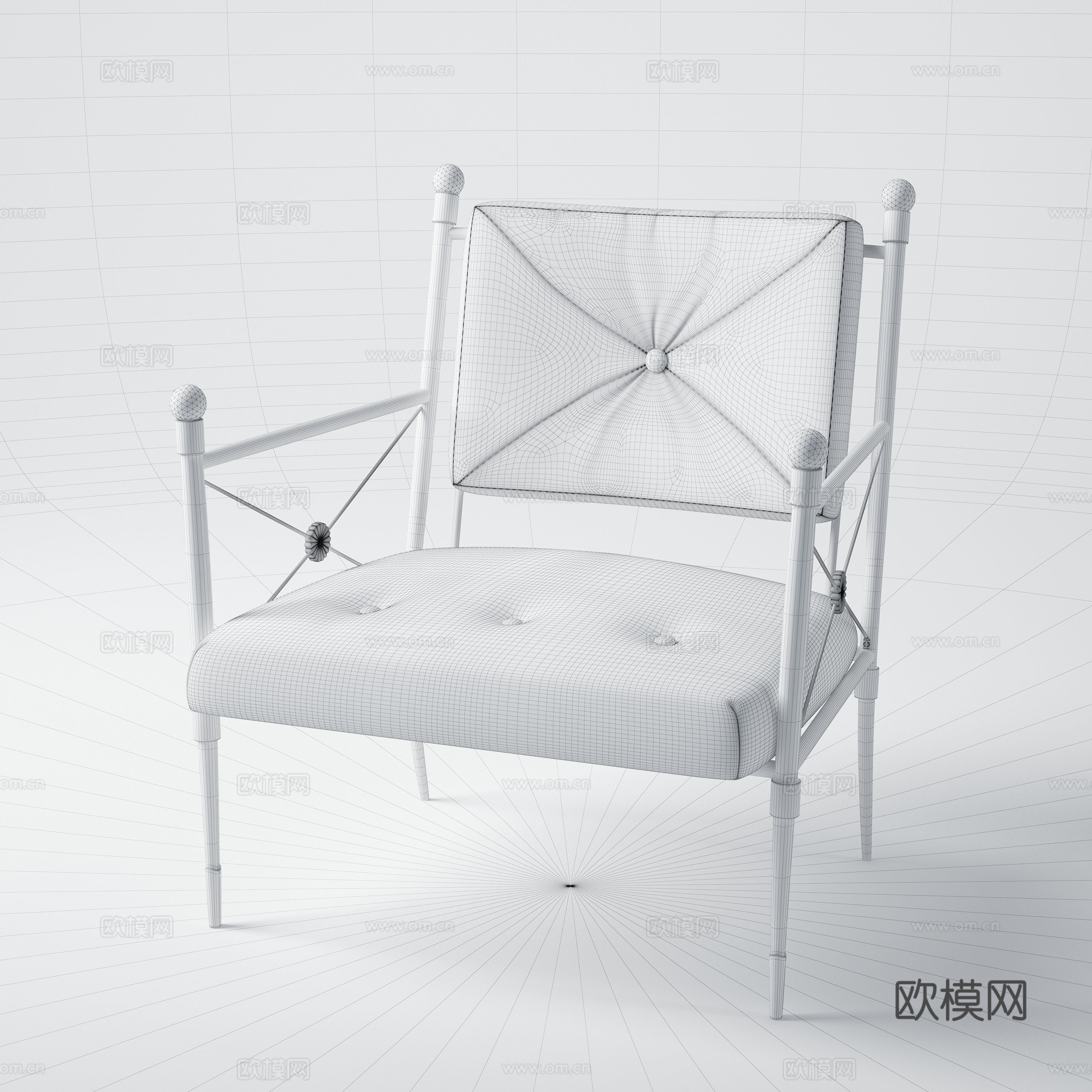 现代休闲椅子模型3d模型下载（渲染图2）