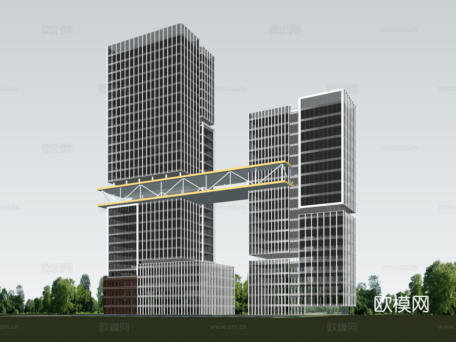 高层办公楼  现代办公楼  商业综合体  现代高层酒店建筑su模型