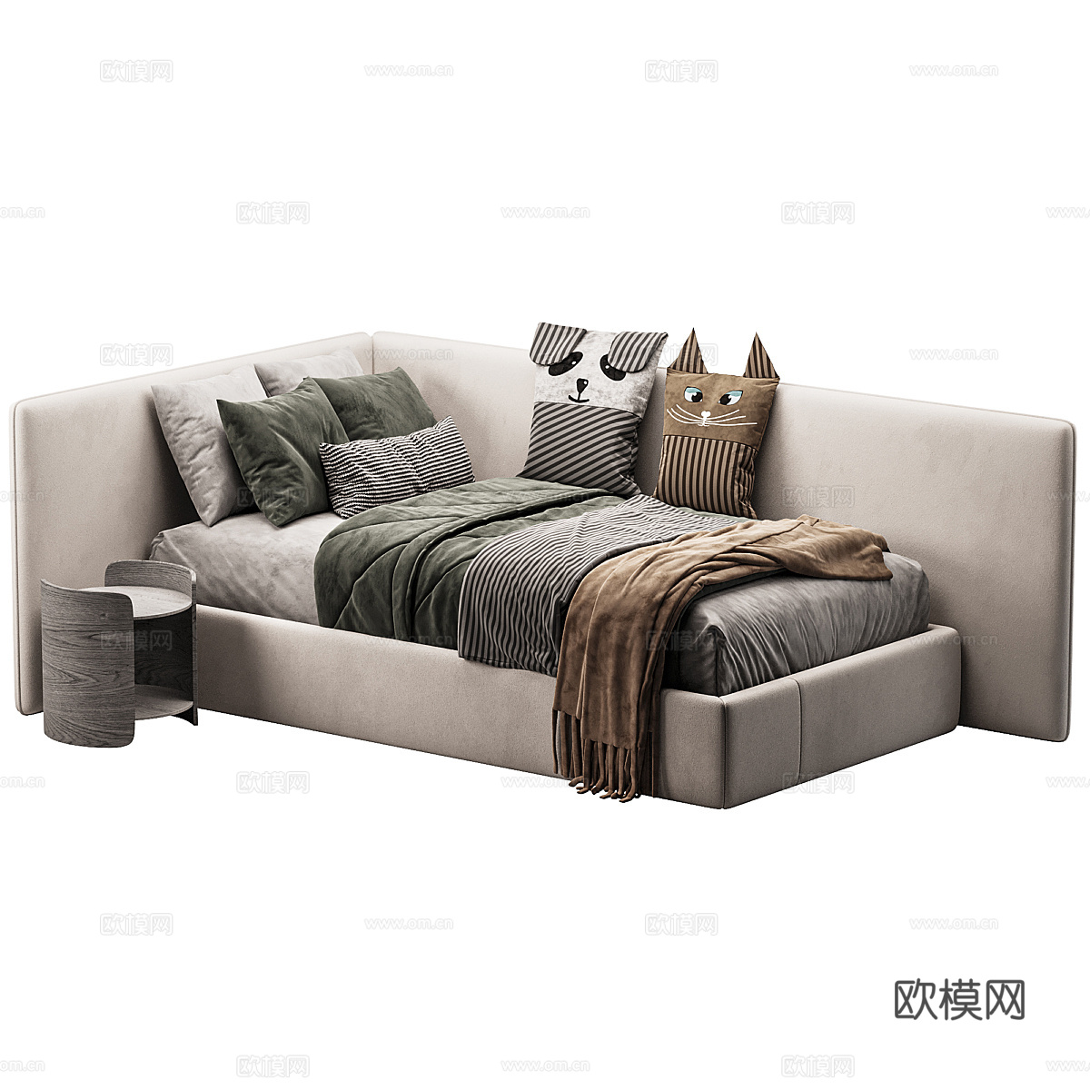 单人床3d模型下载