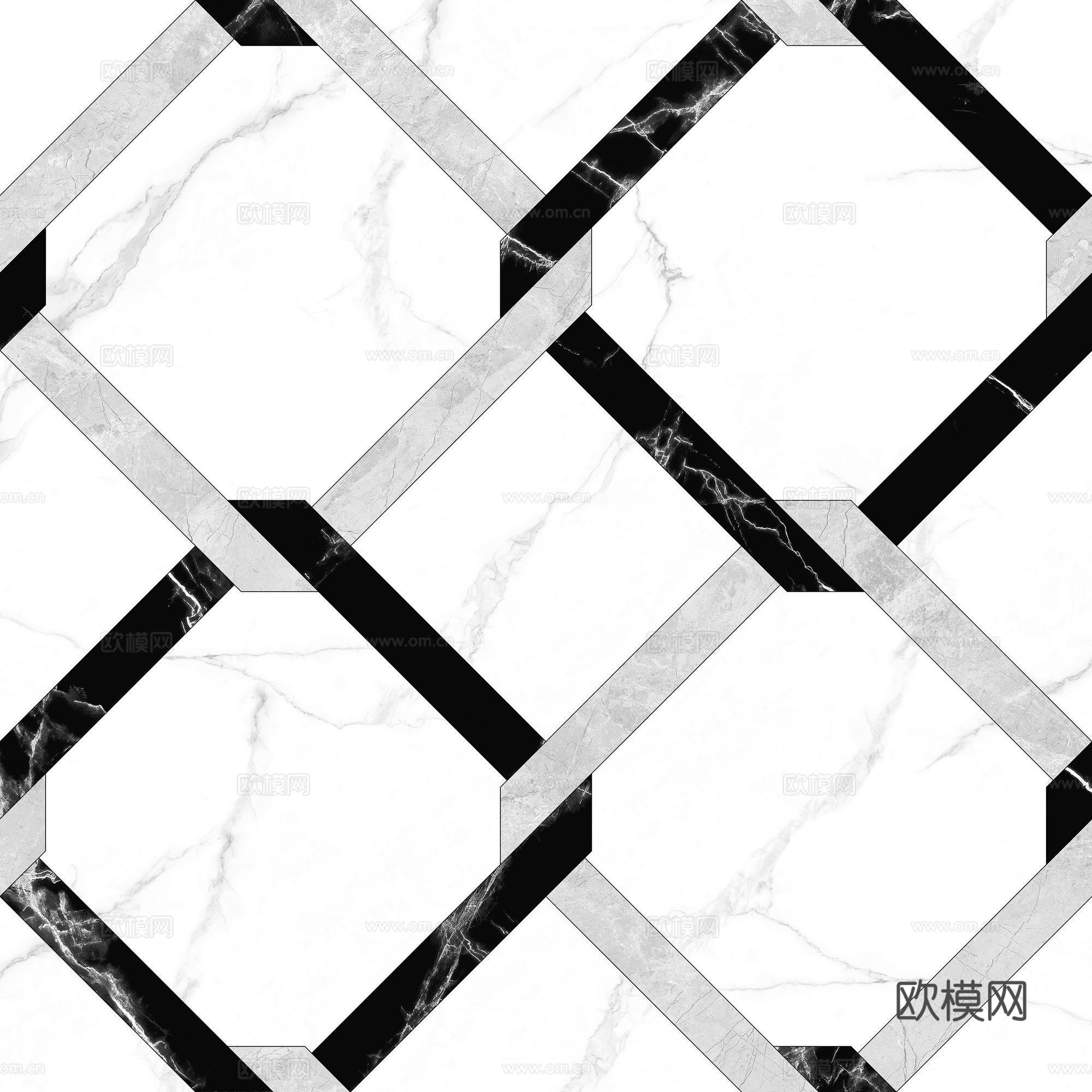 法式轻奢无缝拼花砖石材拼花砖贴图