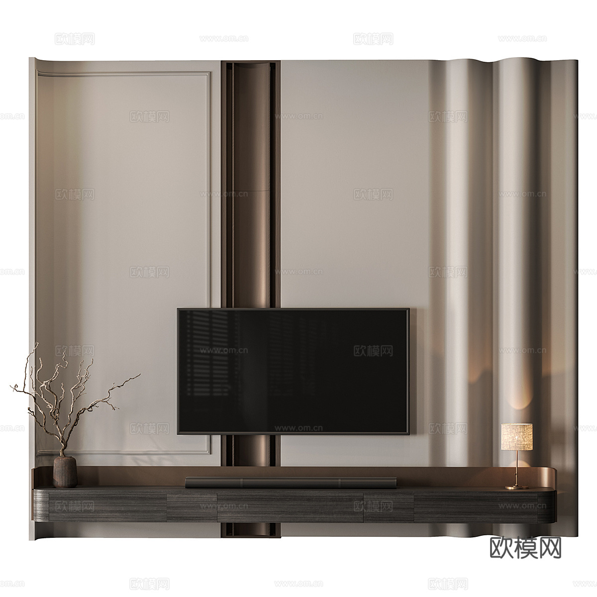 背景墙3d模型下载