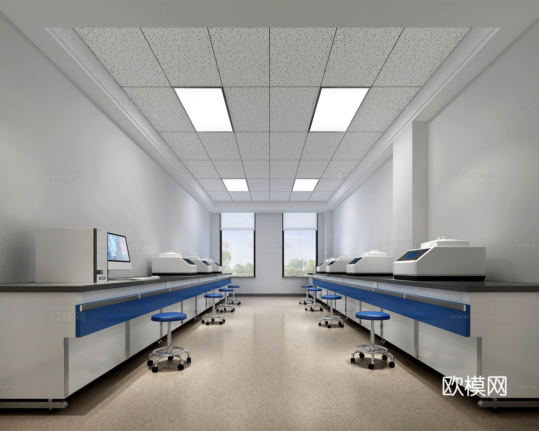 现代实验室 医疗器械3d模型