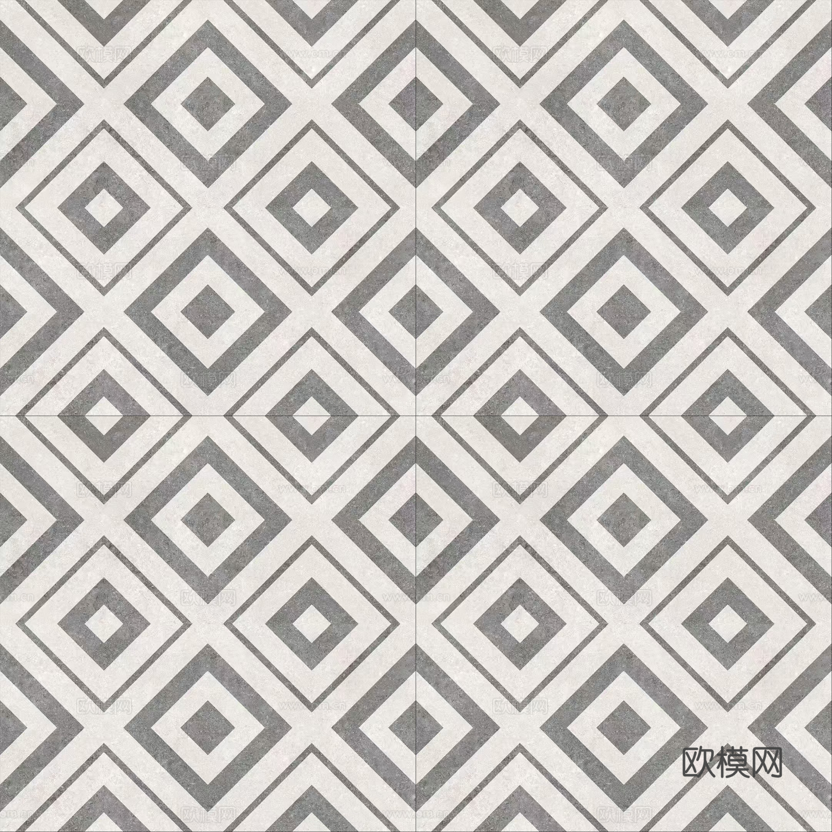 法式复古几何花砖艺术砖贴图