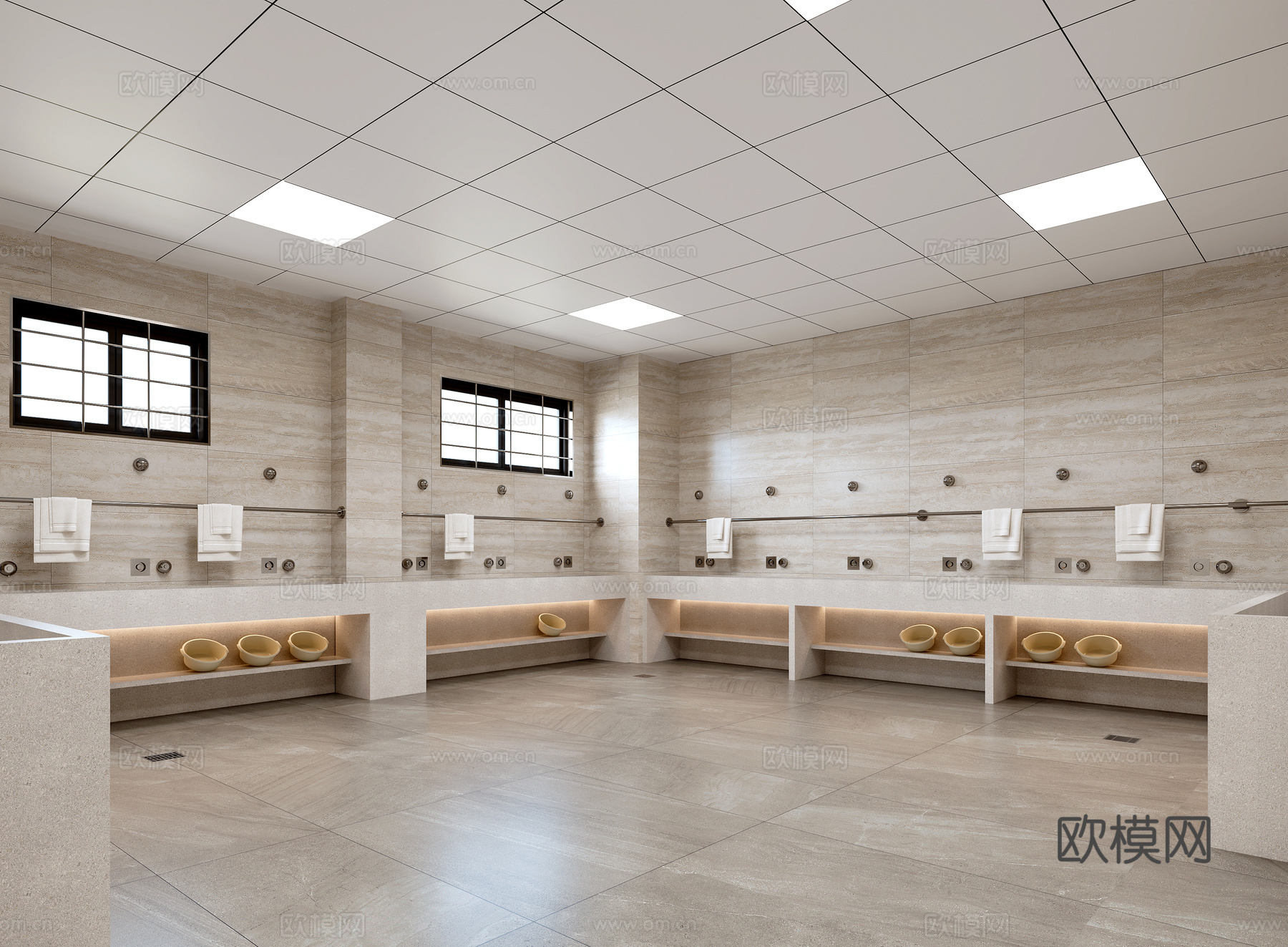 现代公共卫生间su模型