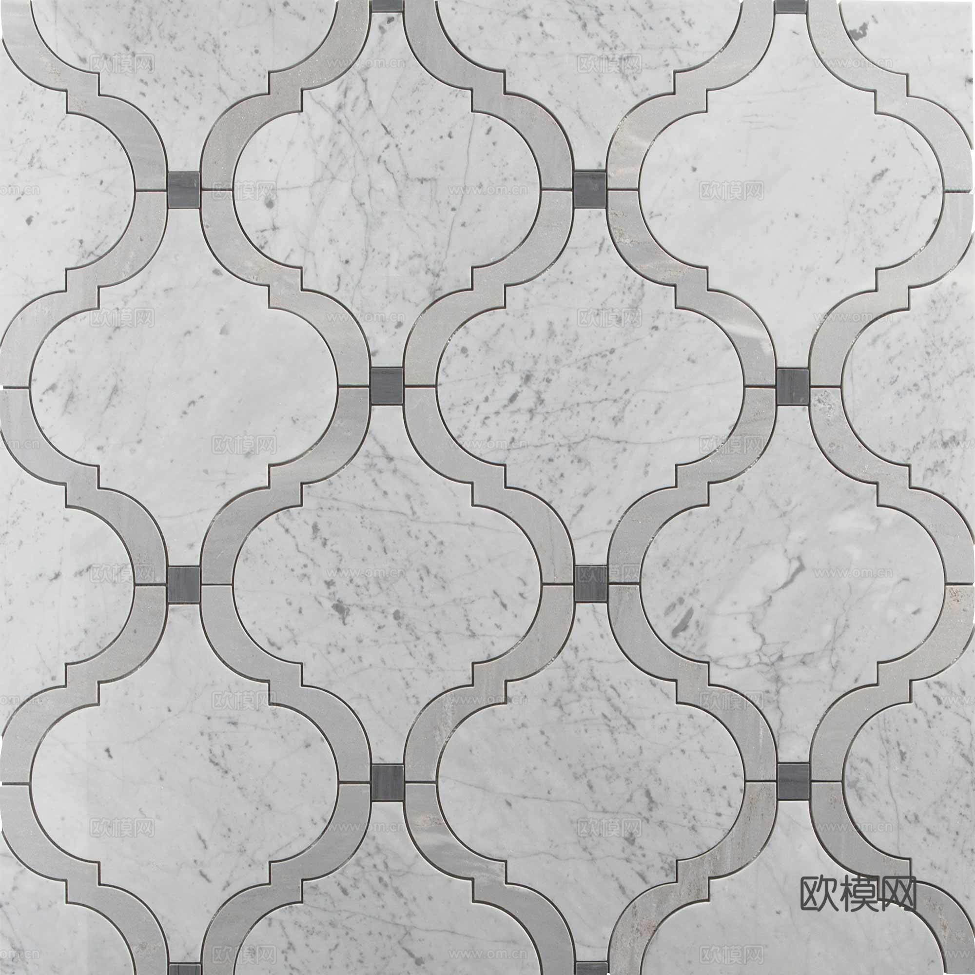 法式复古几何花砖艺术砖贴图