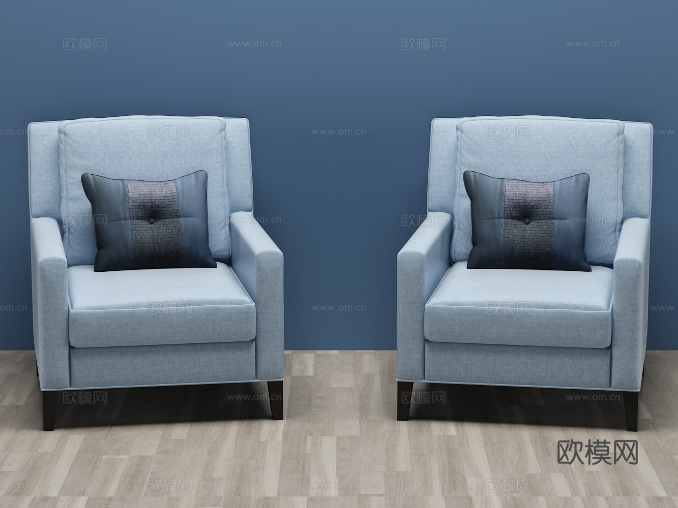 现代单椅沙发 休闲椅 沙发椅3d模型下载（渲染图1）