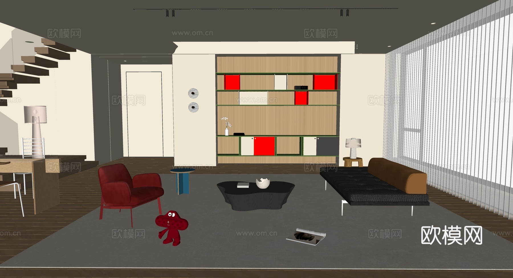 现代客餐厅su模型