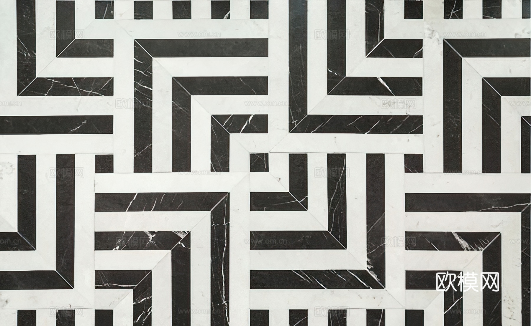 法式复古几何花砖艺术砖贴图