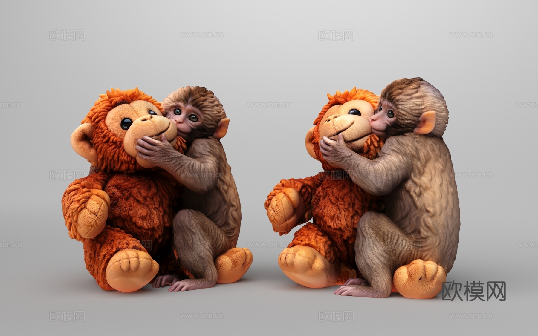 小猴子3d模型下载