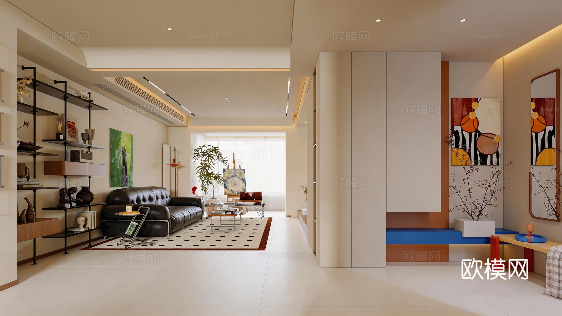 中古包豪斯客餐厅3d模型