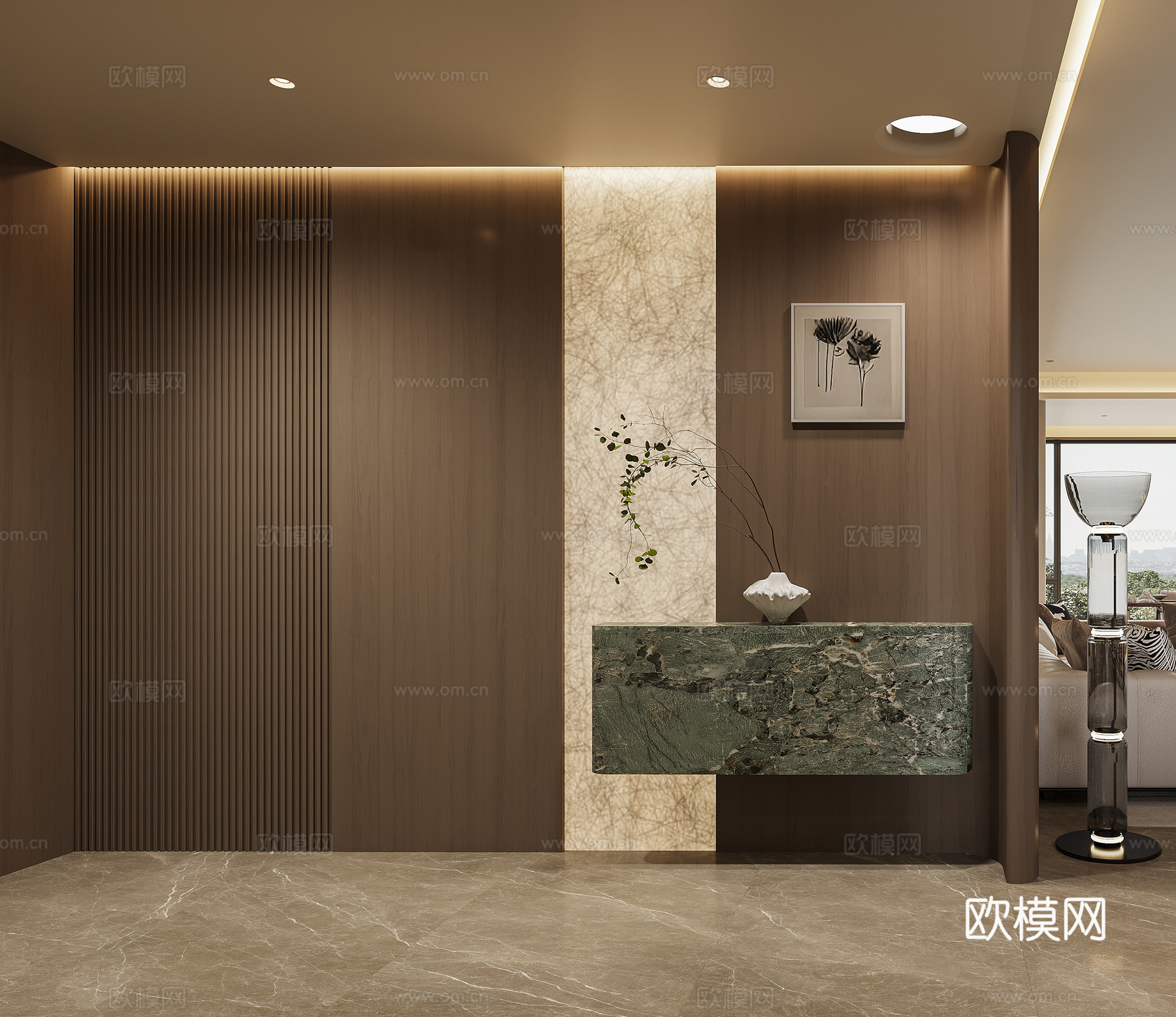 现代玄关3d模型