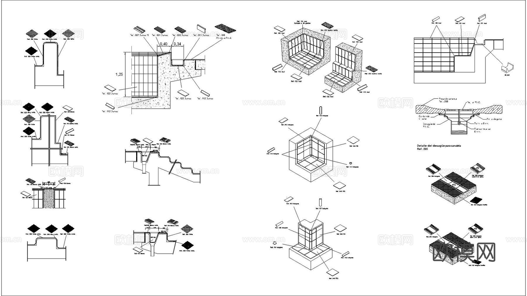 游泳池做法节点大样图cad施工图
