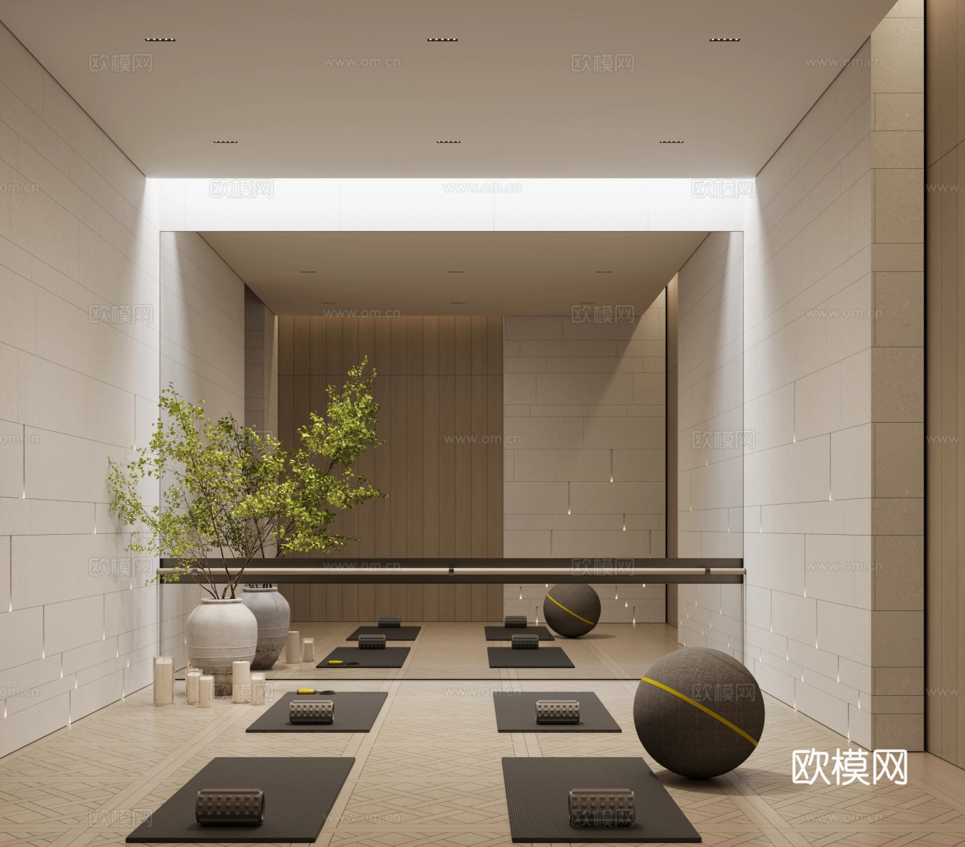 瑜伽房全身镜、家庭健身房镜子、舞蹈室大镜子、瑜伽馆镜子、健身cad施工图