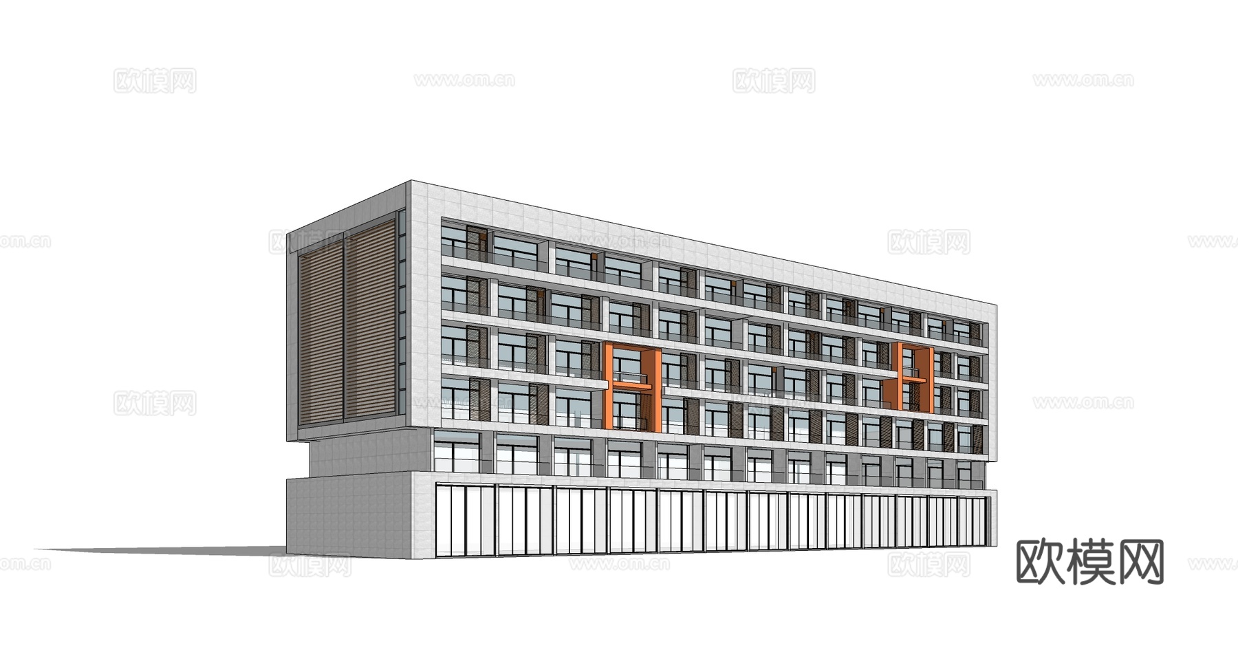现代学校建筑 学校宿舍建筑 公寓建筑 人才公寓su模型