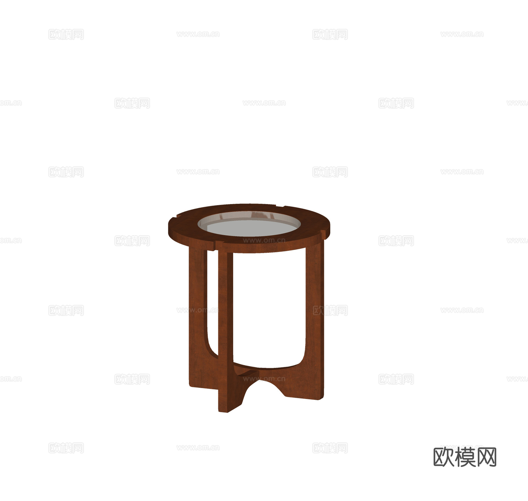 新中式圆几 边几 角几 几类 茶几 木边几su模型