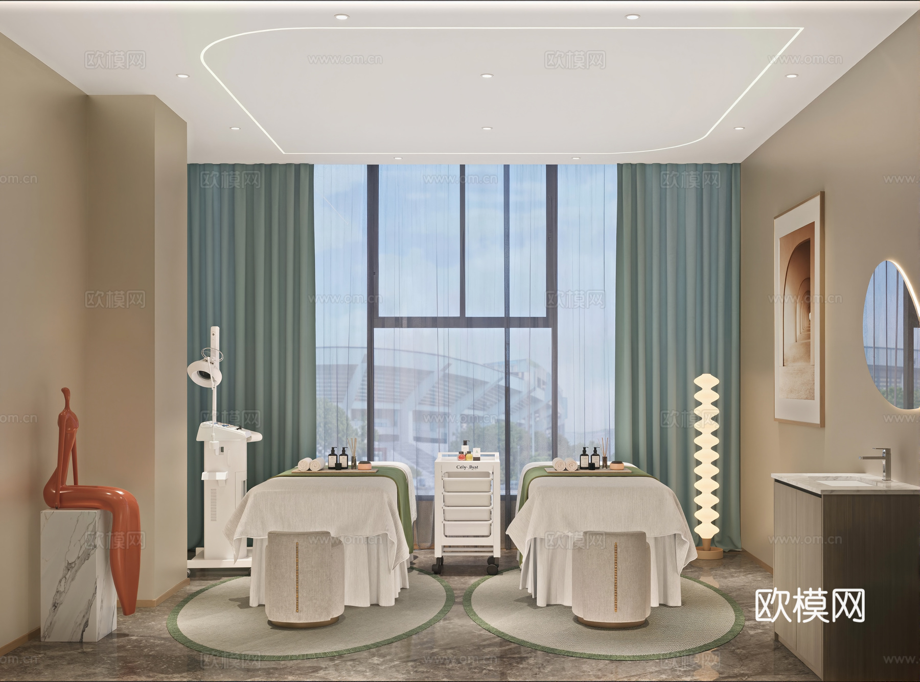 现代医疗美容机构  美容美发  月子中心  医美 生美su模型