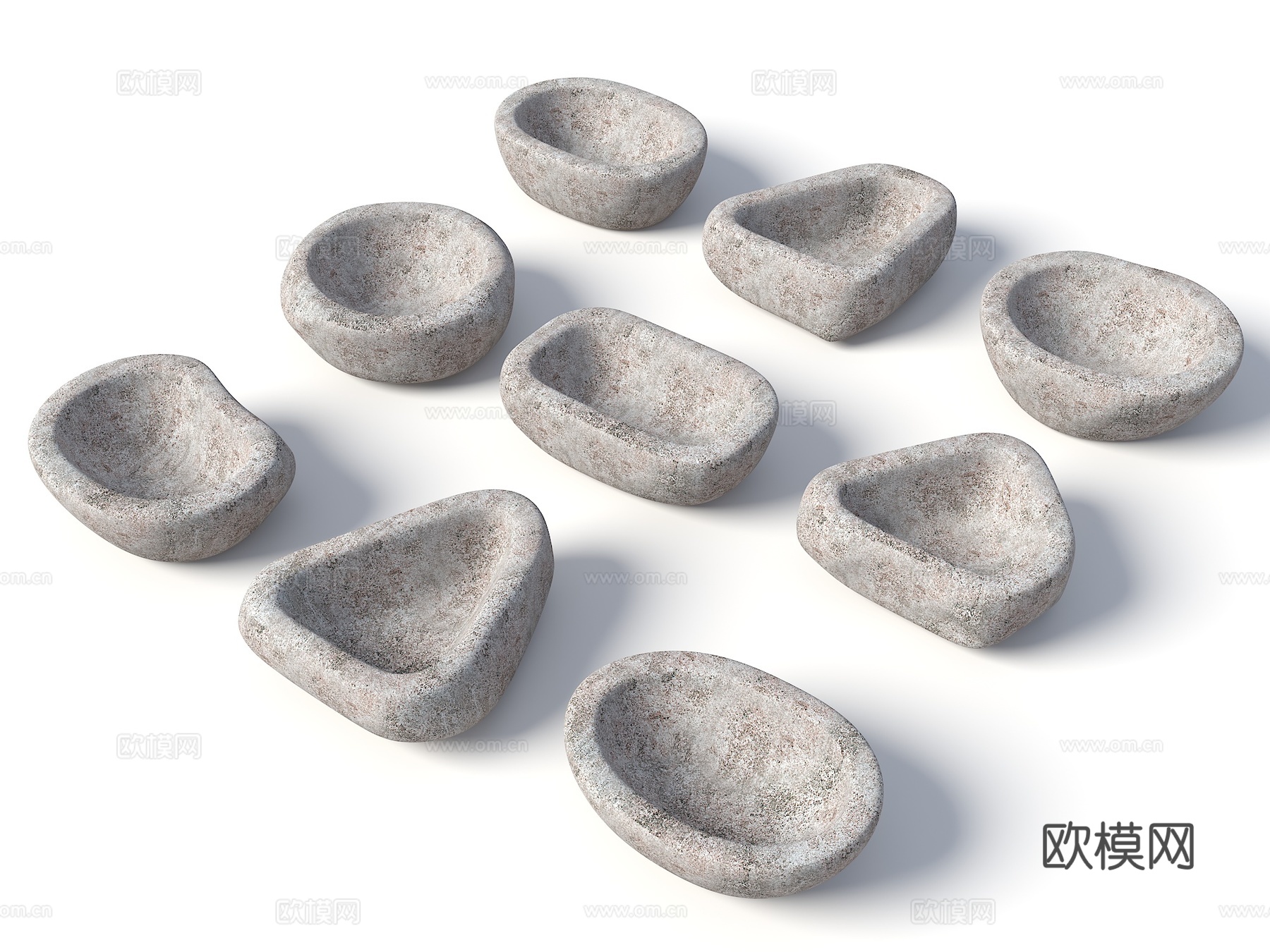 石槽 景观石槽小品 水池 庭院小品 石材水池 石头槽 庭院石su模型