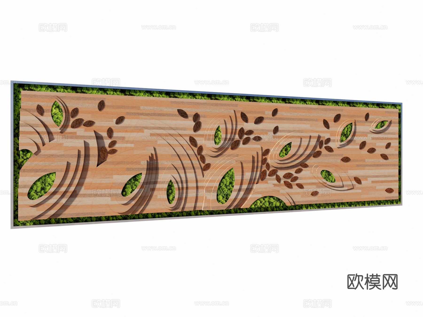 现代景观墙 绿植墙 植物墙 花瓣景观墙 广场花园景墙su模型