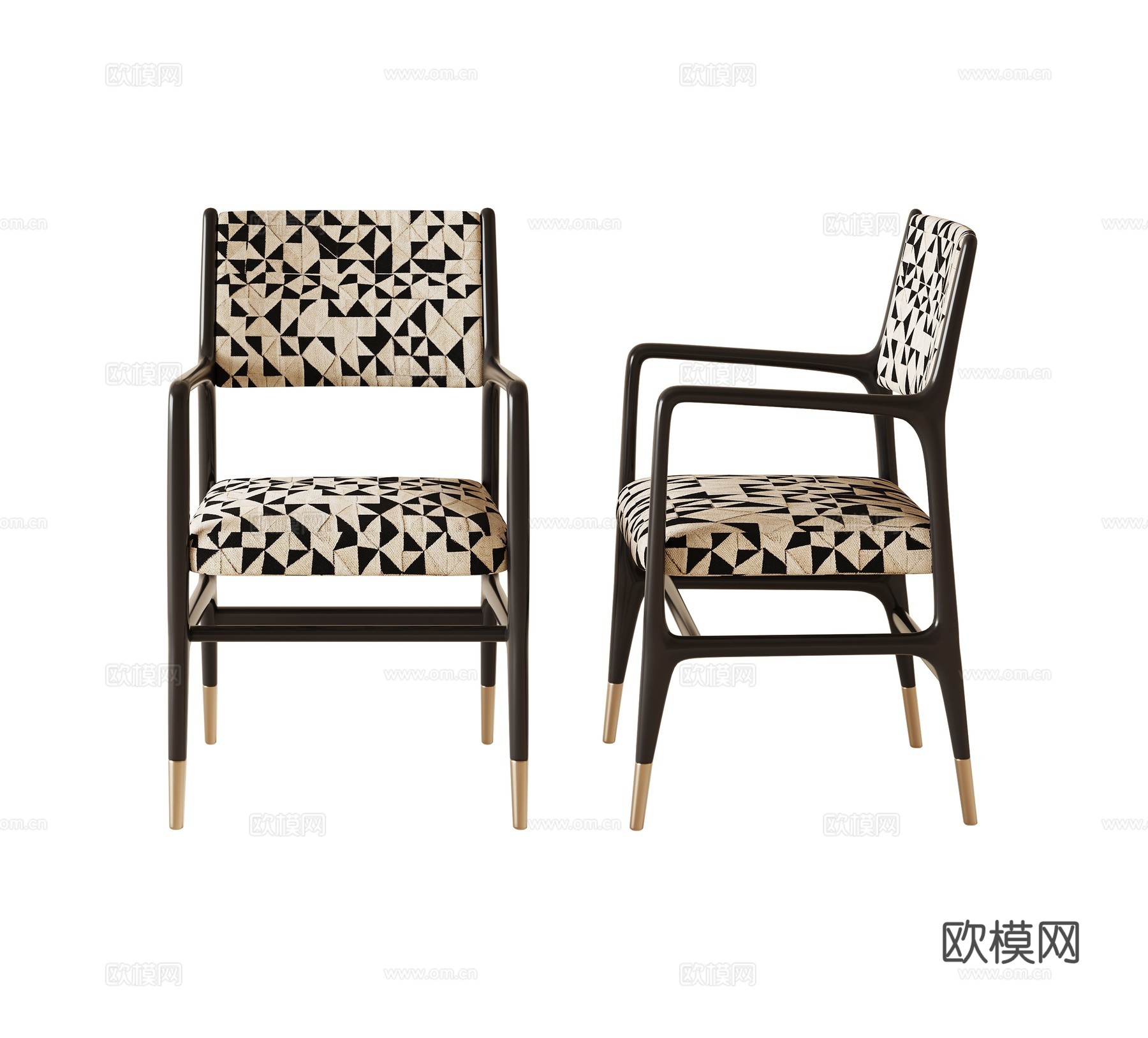 现代轻奢餐椅su模型