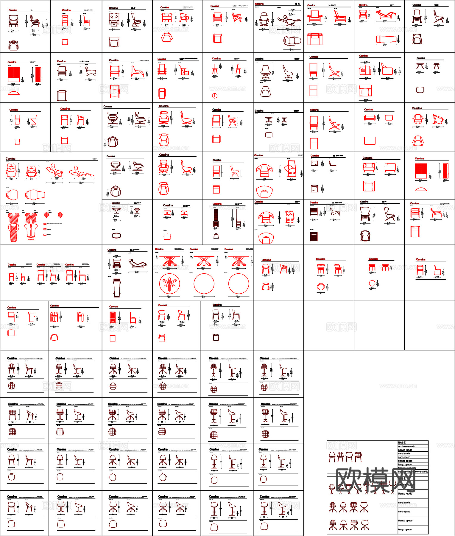 家具沙发桌椅柜子厨卫浴洁具五金灯具电器CAD素材图库cad施工图下载（渲染图3）