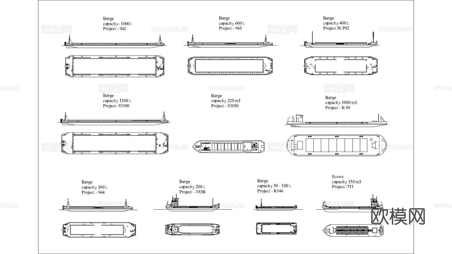 运输邮轮 船cad施工图下载