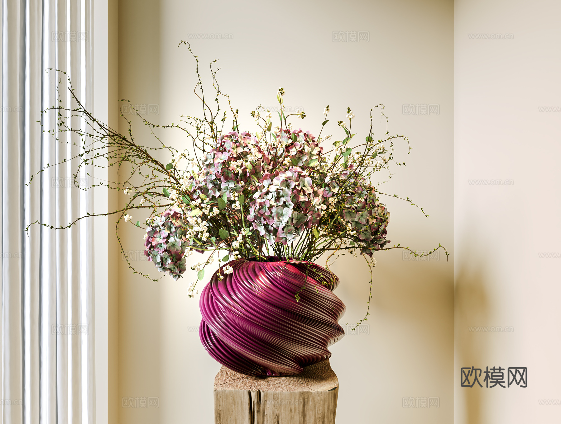 现代花瓶 花 花艺 书籍 摆件 饰品 花瓶摆件 现代花瓶花艺su模型