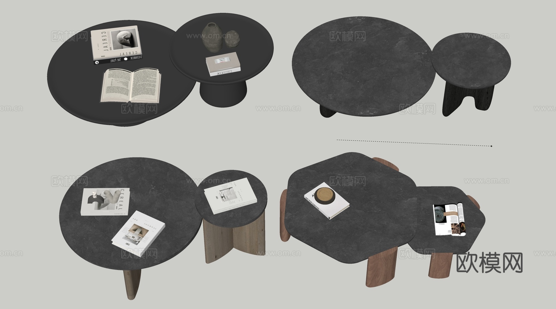 现代茶几 客厅茶几su模型