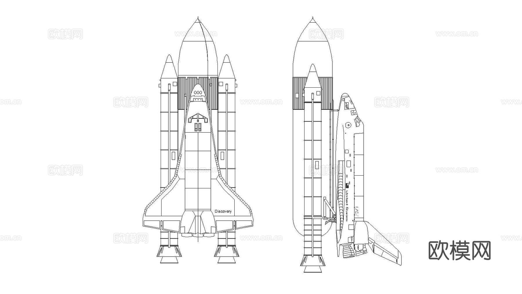 航天飞机 玩具cad施工图下载