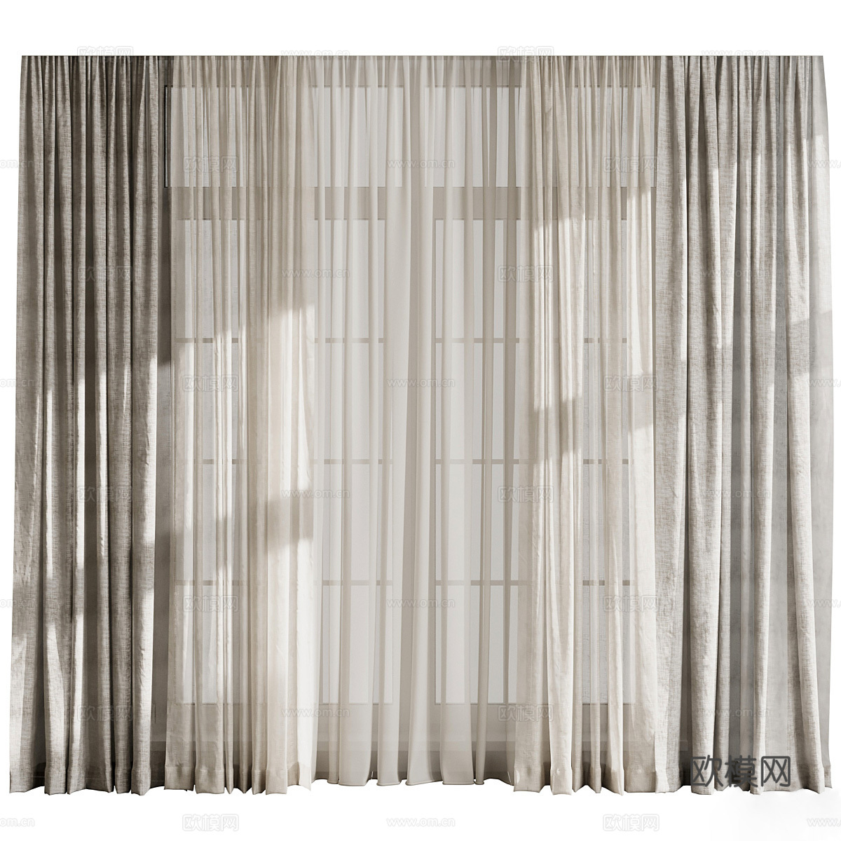 窗帘3d模型