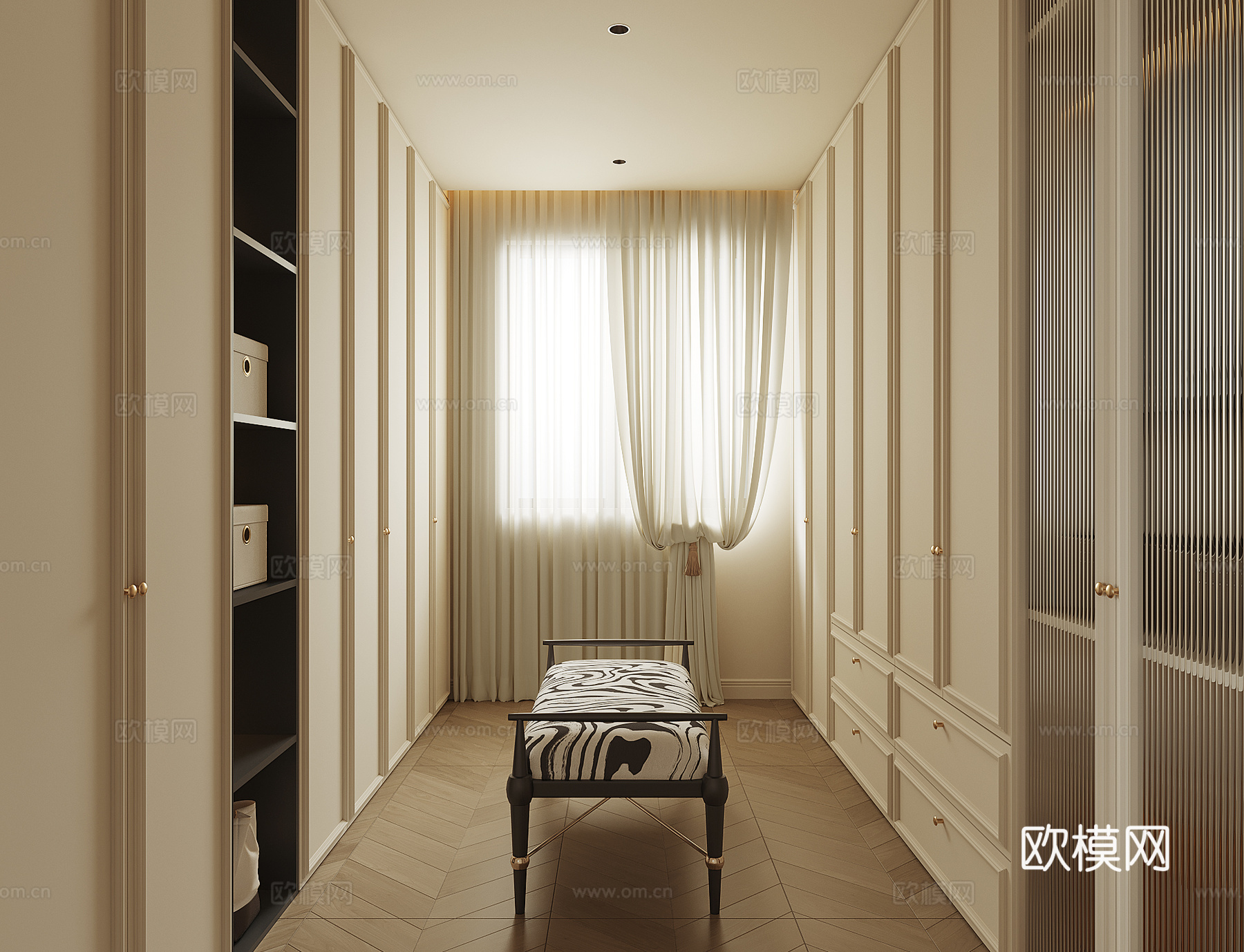 法式衣帽间su模型