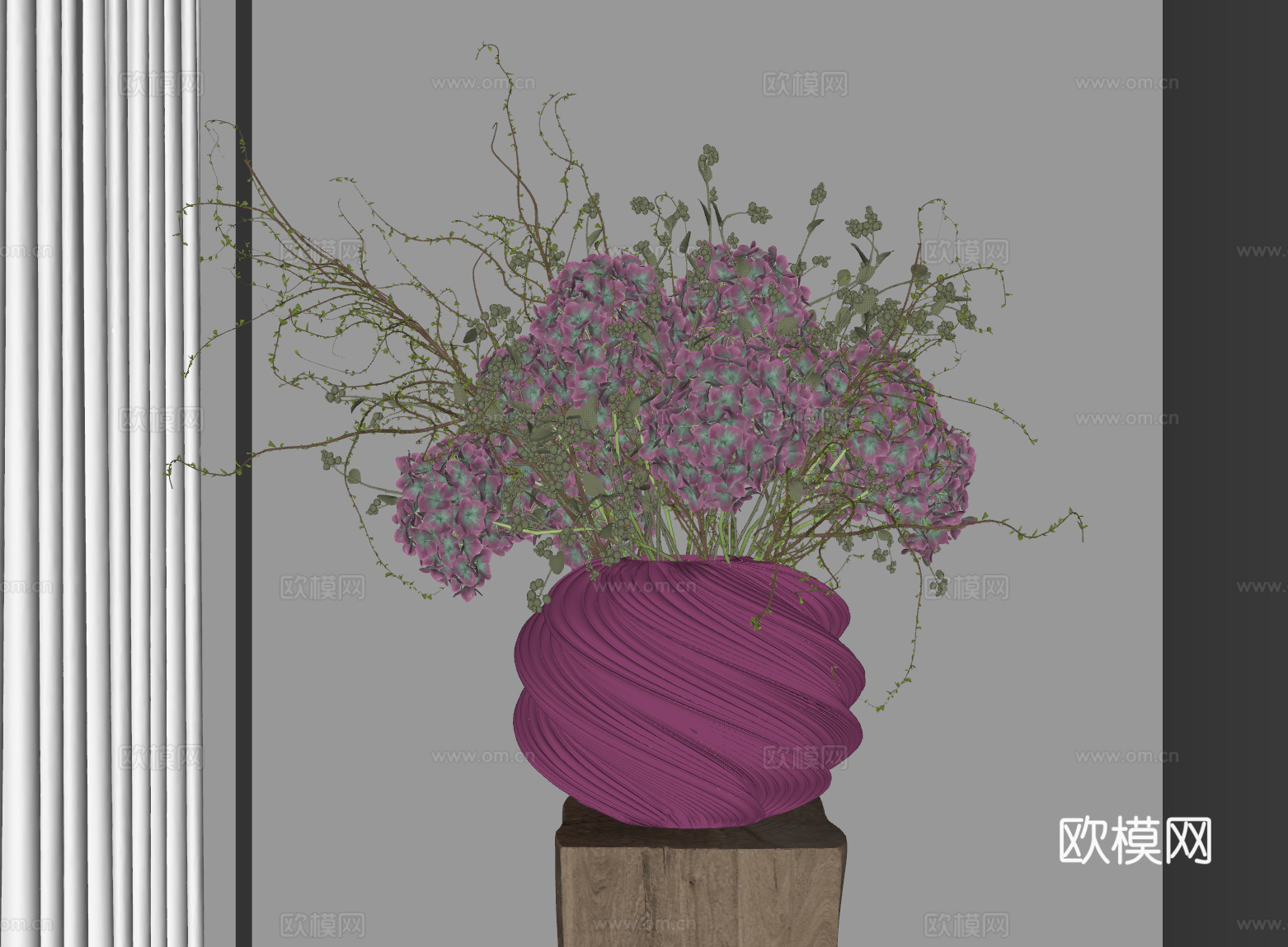 现代花瓶 花 花艺 书籍 摆件 饰品 花瓶摆件 现代花瓶花艺su模型