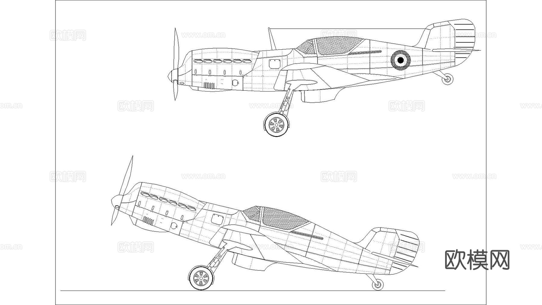 战斗机 玩具cad施工图