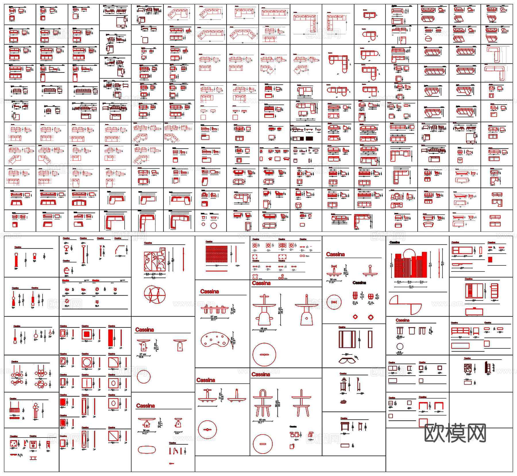 家具沙发桌椅柜子厨卫浴洁具五金灯具电器CAD素材图库cad施工图下载（渲染图5）