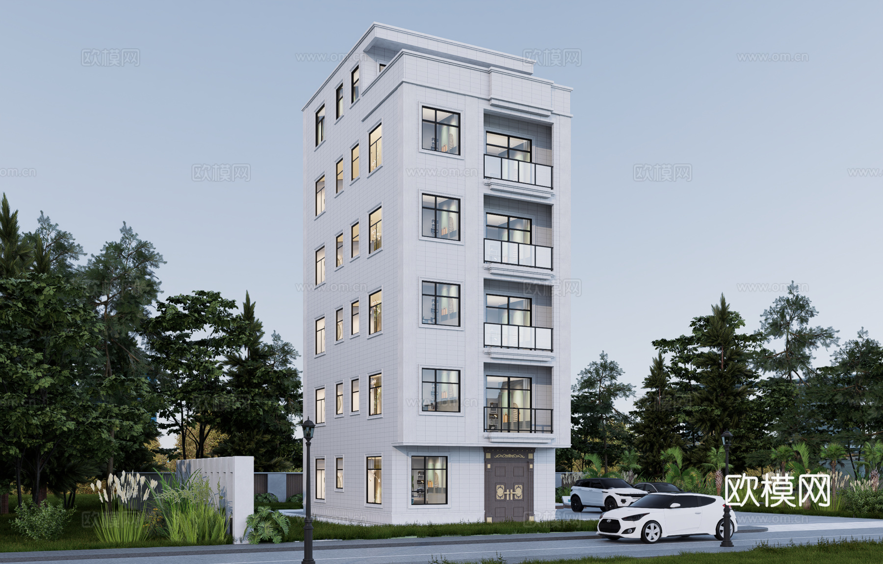 现代别墅cad，su模型，效果图，施工图cad施工图