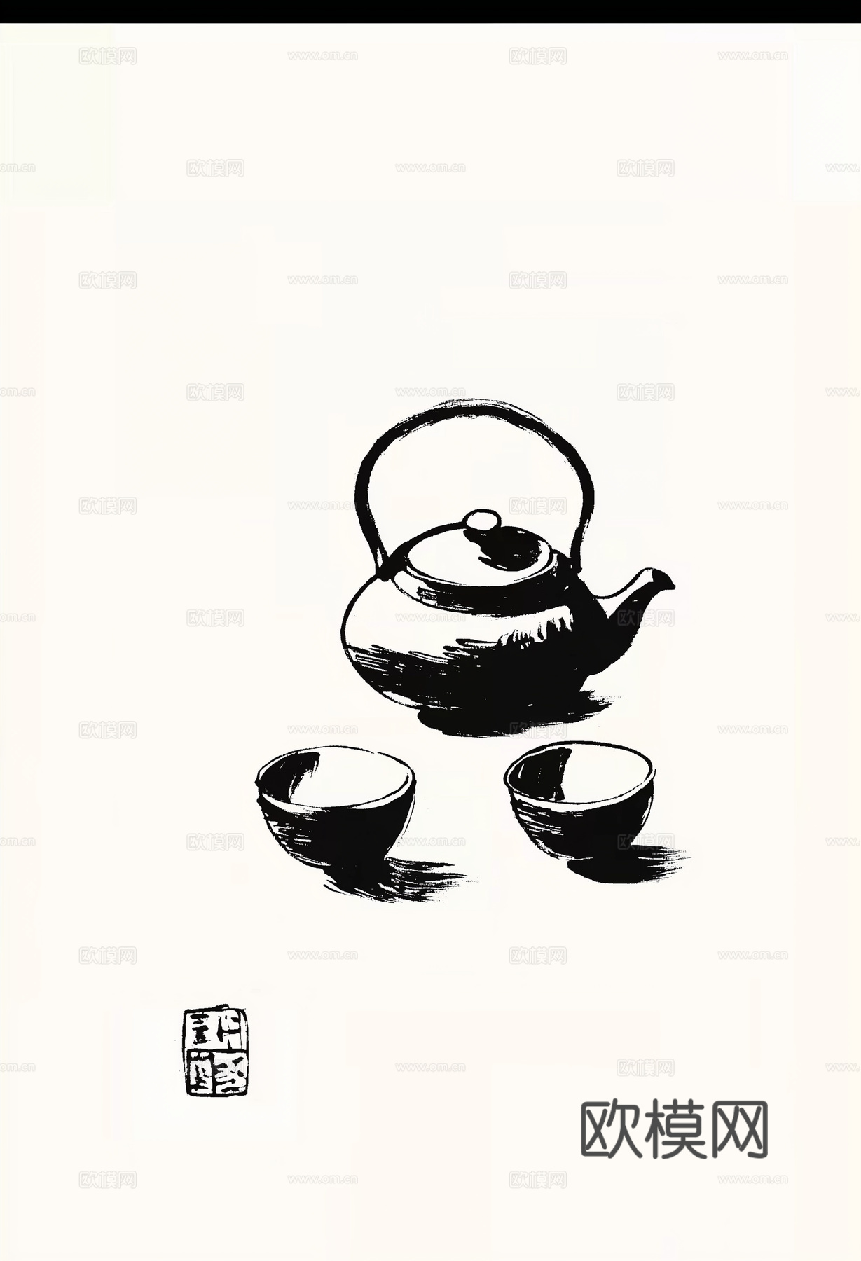 高清中式禅意水墨画