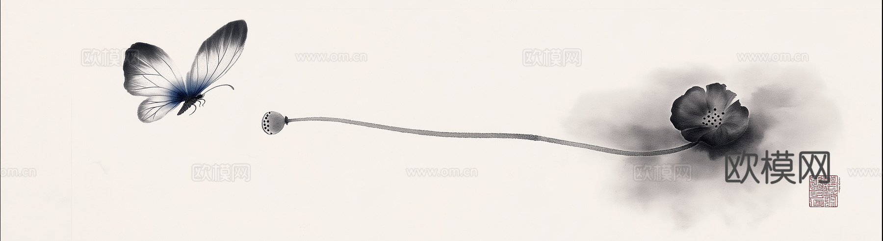 高清中式禅意水墨画