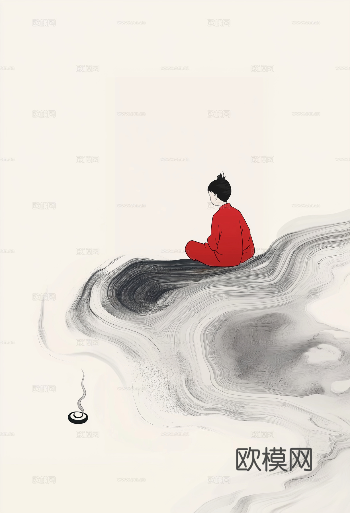 高清中式禅意水墨画