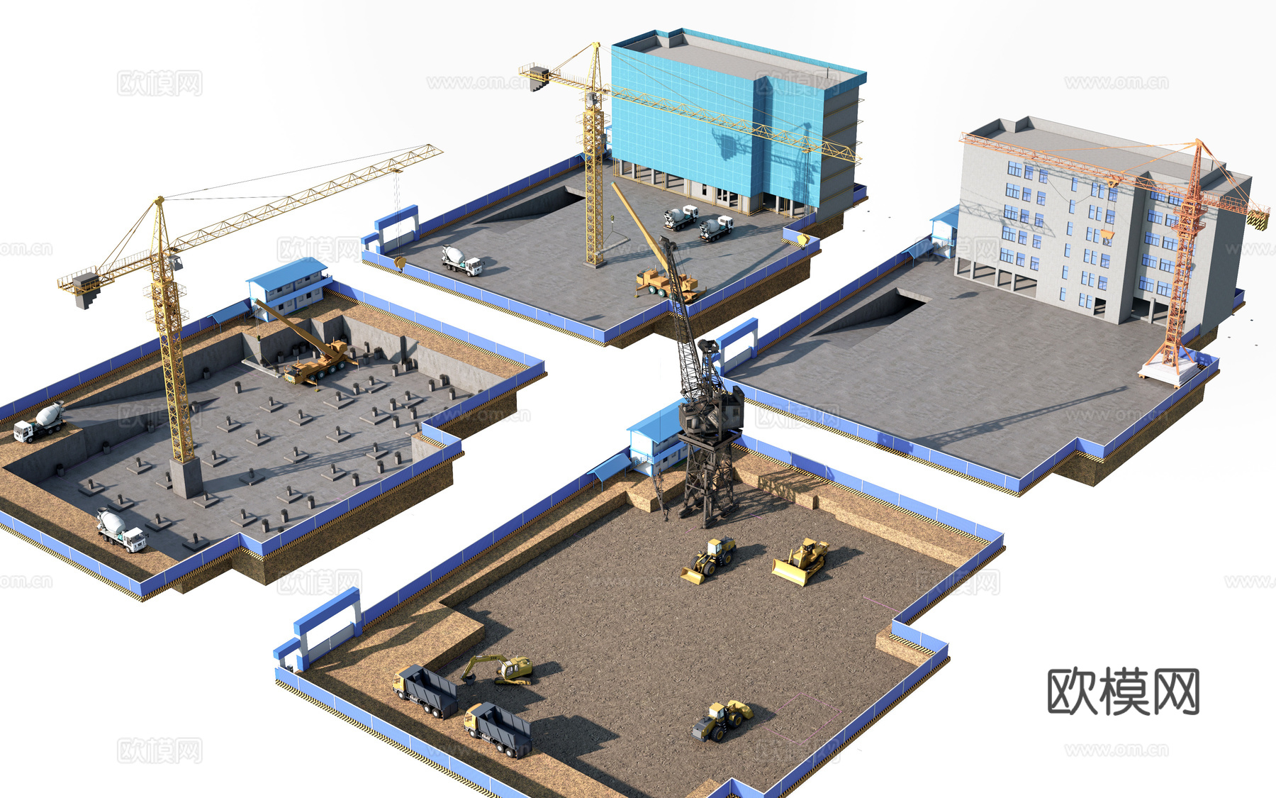 工地机械 塔吊su模型